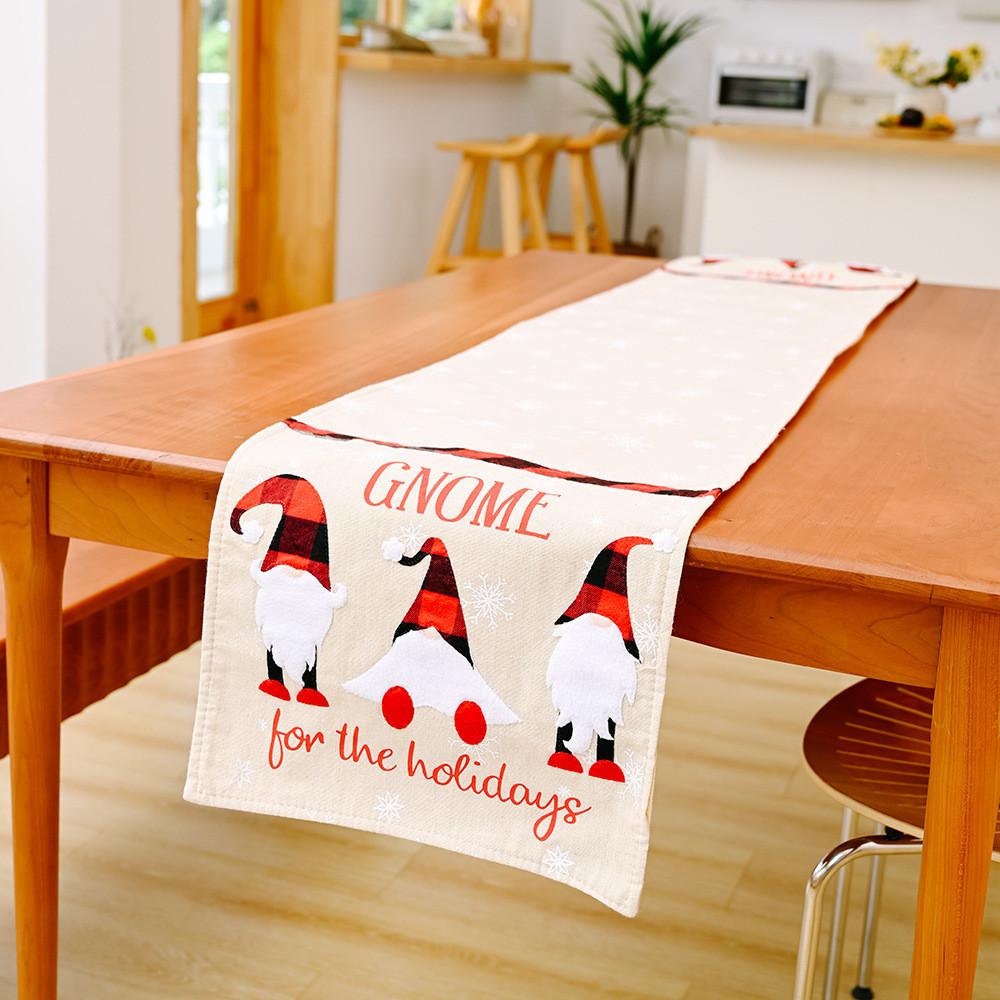 

Santa Placemat Christmas Claus Elk Snowflake Decorated Table Cover Party Banquet Style 3