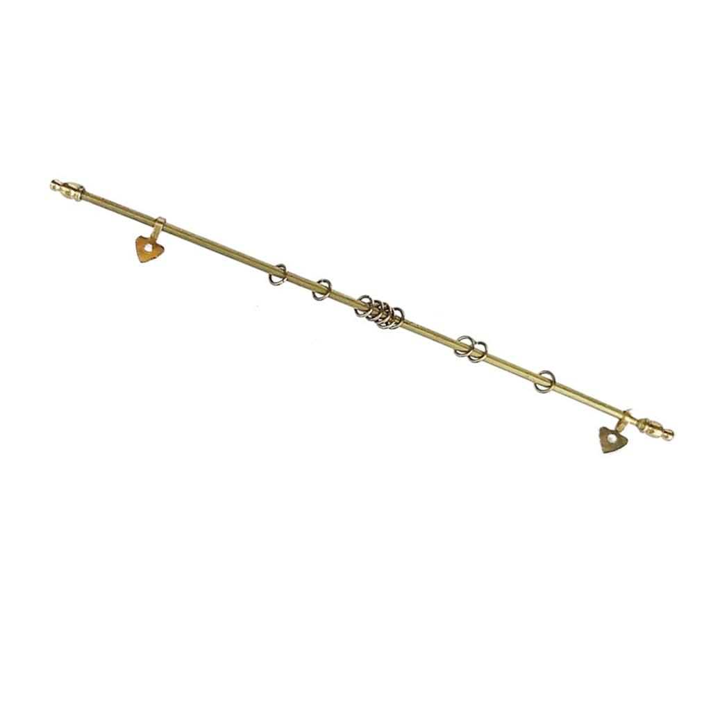 1/12 Scale Miniature Curtain Rod Model Figurine For Dollhouse Accessories Realistic Golden Finish Detailed Scene Display