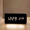 Creative Wooden Alarm Clock Simple Retro Clock Silent Luminous Student Bedside Multifunction Nordic Station Clock Electronic Clock