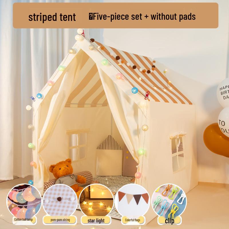 Kids' Indoor Castle Play Tent for Girls & Boys: Princess Room with Separate Beds