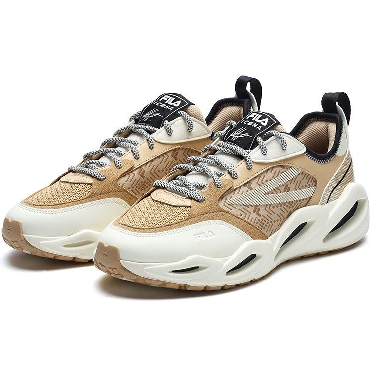 Fila Crypto Fabric Retro Sports Low Top Dad Shoes Men Sneakers Beige F12M313101FBV