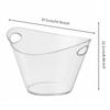 Ice Bucket Stable Flat Base, Clear Drink Bucket, Shatterproof, Beverage Tub, for