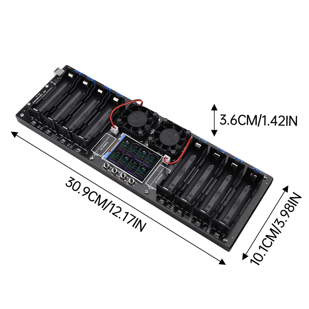 18650 Lithium Battery Capacity Tester DC Port 2.4-inch Color Screen Digital Battery Power Detector Module DC5V 10A Automatic C