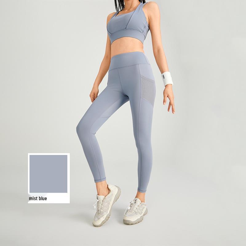 

High-Waist Butt-Lifting Women s Yoga Pants with Side Pockets - Slim Fit, Leg-Slimming Fitness Leggings Medium