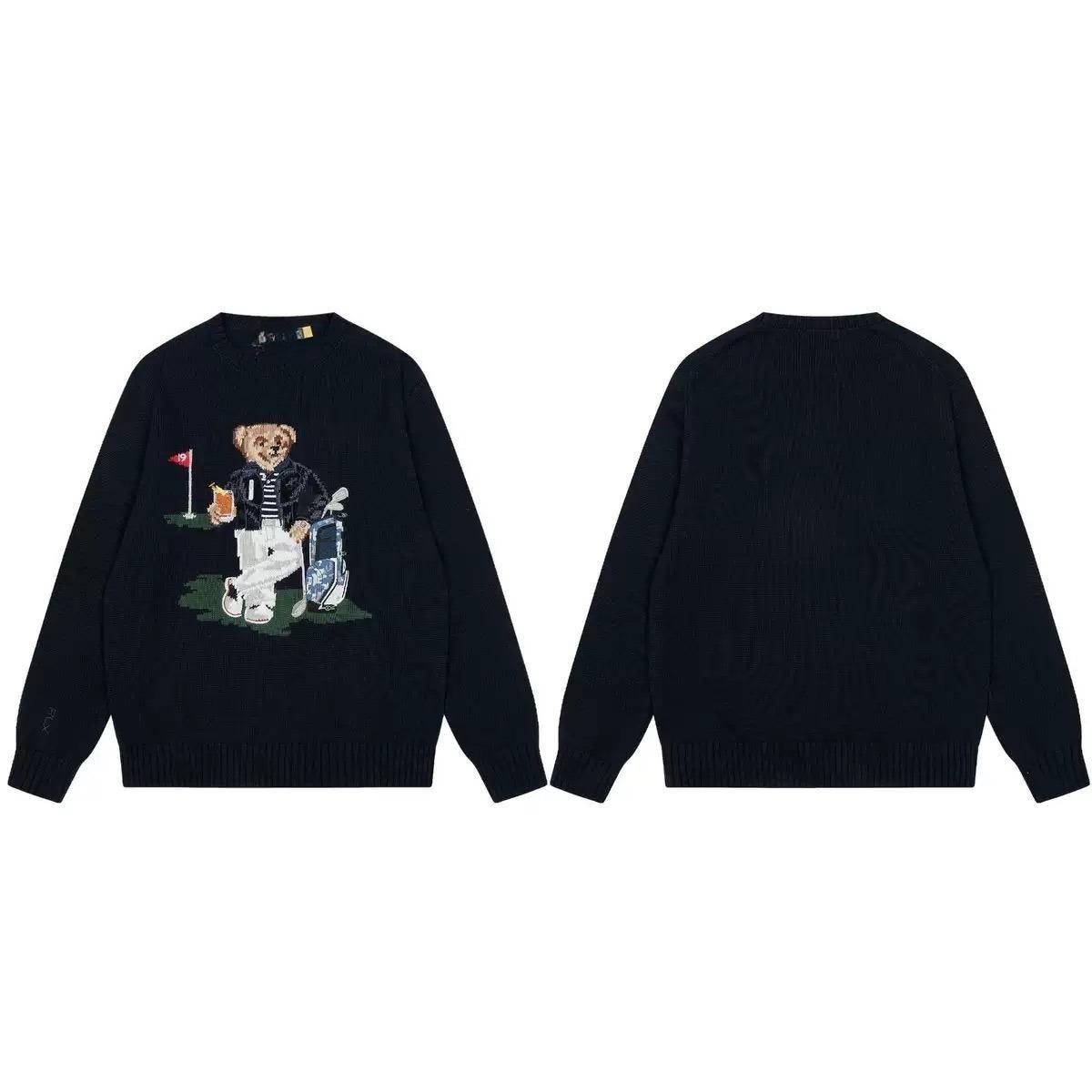 

ZYLLO Новый осенне-зимний свитер из чистого хлопка, тяжелая промышленная вышивка, мультяшный, с круглым вырезом, вязаный, повседневный, трендовый свитер XL