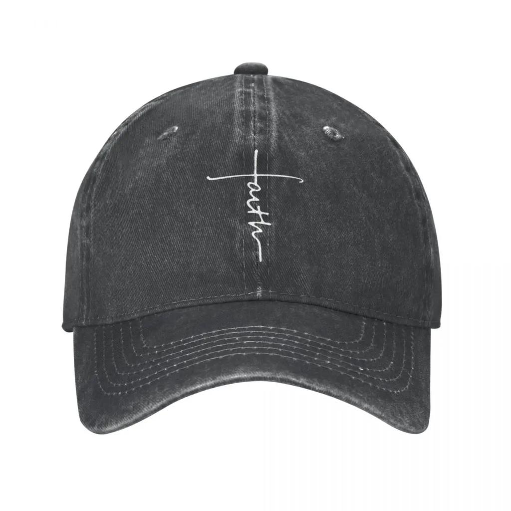 Hip Hop Baseball Cap Snapback Baseball Hat Jesus Faith Cross Spring Autumn Cap Denim Casquette Fashion