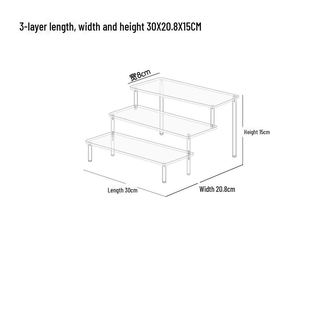 Mehrschichtiger Stufen-Displayständer aus Acryl für Pop Mart Blind Box-Sammlerstücke