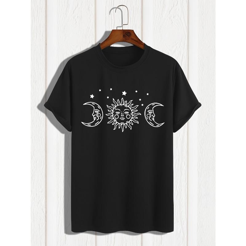 European Size Men'S Summer Print Short-Sleeve T-Shirt