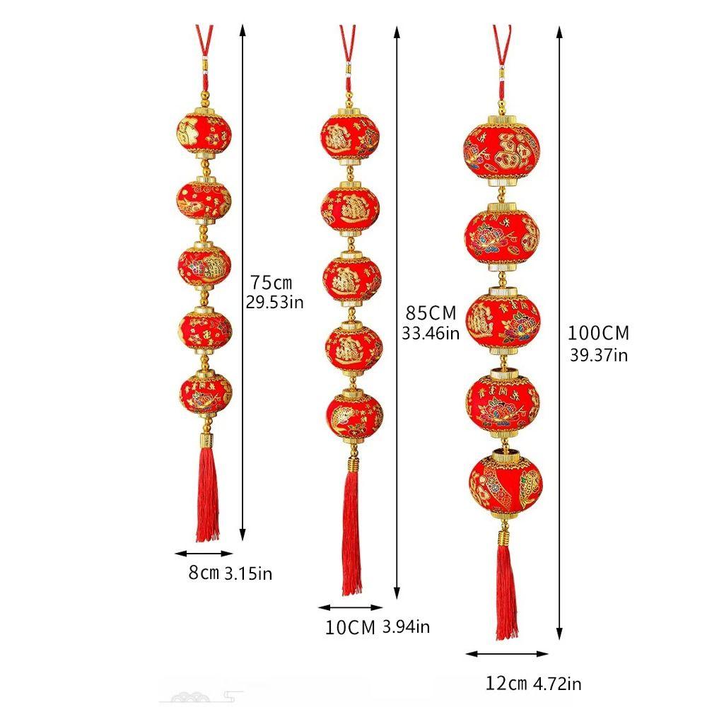 Traditional New Year Red Lantern String Chinese Style Spring Festival Supplies  Lantern Festival
