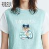 Teenie Weenie Women's Bear Patchwork Short Sleeve Knit Sweater