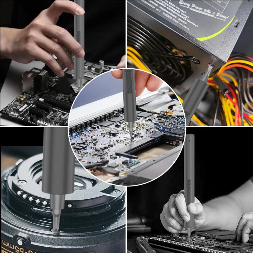 28 in 1 Präzisions-Elektroschraubendreher-Set mit 24 magnetischen Bits, 2-Gang-Einstellung, Mini-Elektrowerkzeug, Mini-Bohrmaschine, Elektrowerkzeuge