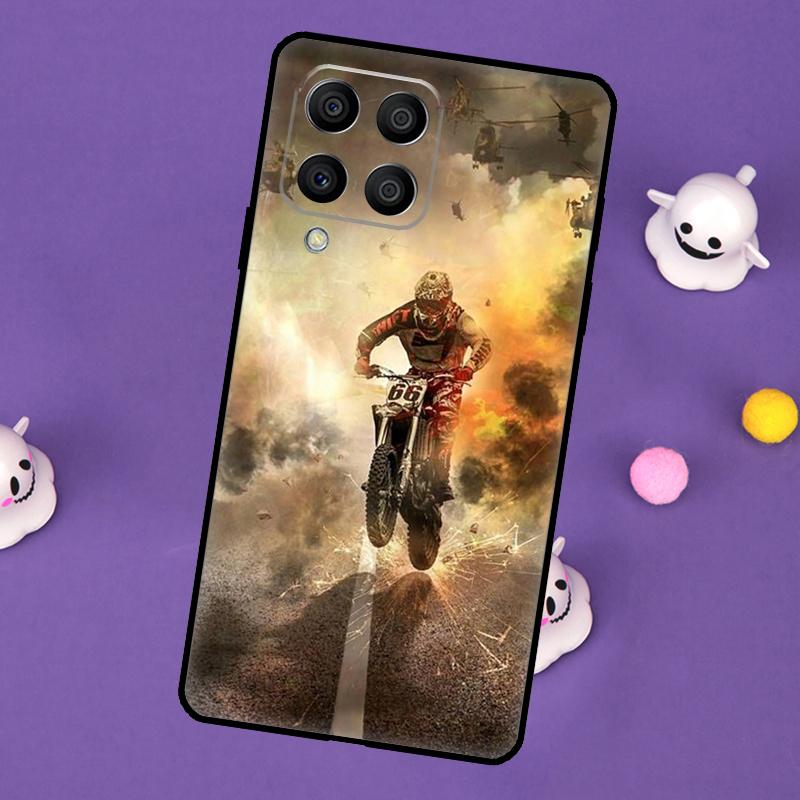 Moto Cross Motorcycle Sports Cover For Samsung Galaxy M11 M51 M31 M33 M13 M23 M53 M15 M55 M14 M34 M54 M20 M32 M52 Case