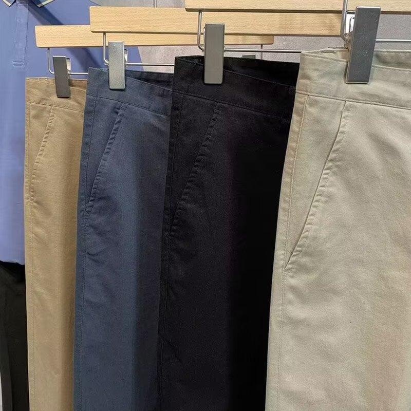 Summer and Autumn Hot Pants for Men's Solid Color Loose Casual Suit Korean Style Cone Slim Fit Men's Feet