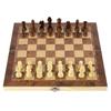 3-in-1 Foldable Solid Wood Chess Set with Exquisite Craftsmanship