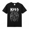Vintage tričko Kiss Unisex Unisex Móda Bavlněné tričko Punk Oblečení Trička s výstřihem Horor Harajuku Topy Rocková kapela Kiss Tričko Boy