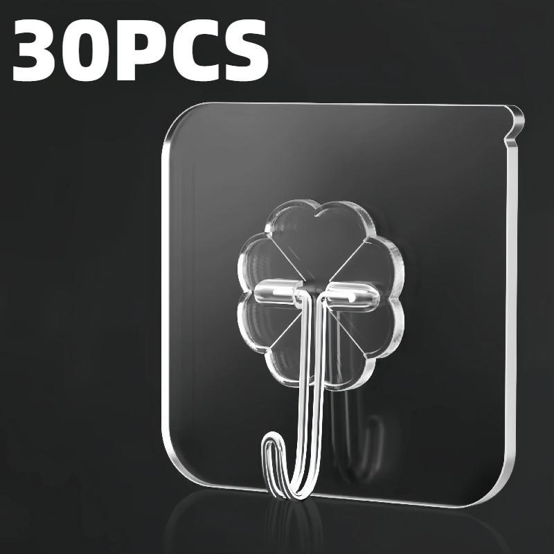 Transparent Self Adhesive Wall Hooks Heavy Duty Multi-Purpose Wall Hook Key Holder Towel Holder For Kitchen Bathroom Accessories