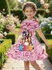 Kpop Cartoon Grafikkleid für Mädchen Lustiges Geschenk für Fans Harajuku Mädchen Kleidung Sommer Oberteile Kurzarmkleid Kinderkleidung