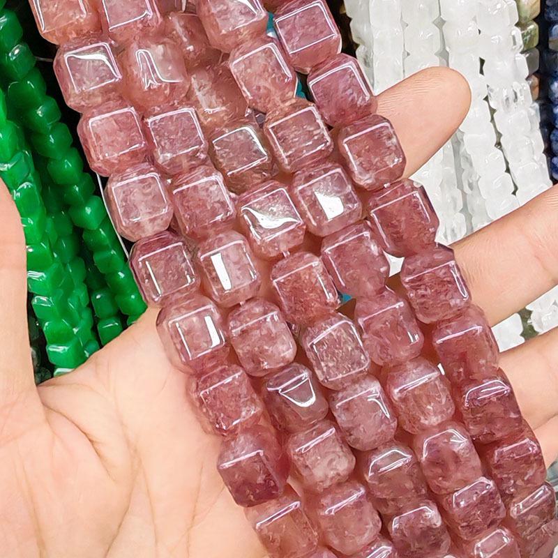 10x12mm Natural Red Agate Beveled Square Beads for DIY Bracelets and Necklaces