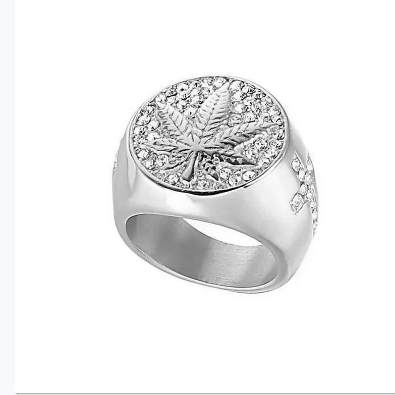 Anello da Uomo BAOSHINA Hip Hop Iced Out Alta Qualità Micro Pavé Anello Dito in Zirconia Cubica Anelli Quadrati per Uomo