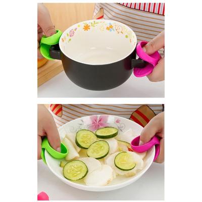 Microwave Heat Insulation Clamp Kitchen Silicone Heat Insulation Gloves Silicone Mini Anti-scalding Bowl Clamp Bowl Holder Tray Clamp