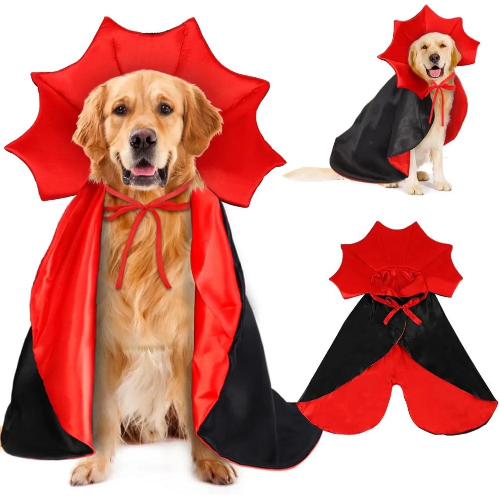 Halloween Pet Cape Costume Vampire Cloak Wizard Outfit Cosplay Apparel Party Costumes for Small Medium Dogs Cats Pet Supplies
