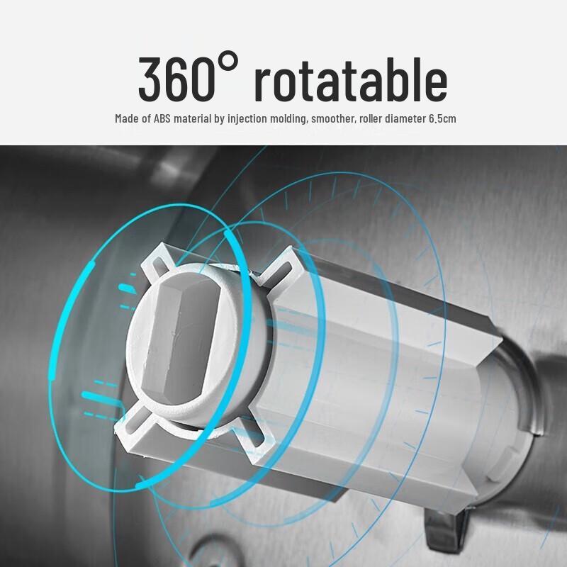 Homeglen Round Stainless Steel Wall-Mounted Toilet Paper Holder with Phone Shelf