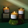 Eco-Friendly Green Glass Soy Wax Scented Candles with Wood Stopper – Ideal Creative Fragrance Souvenirs