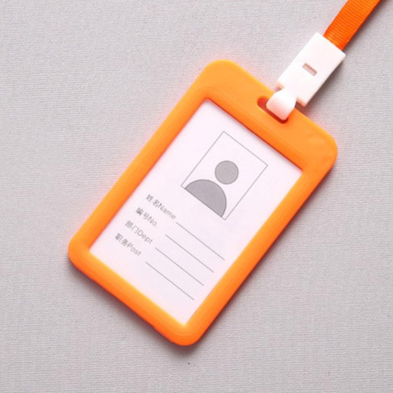 Lanyard ID Holder for Work or School - Badge and Name Tag Holder оранжевый