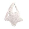 Cute Star Ladies Soft Plush Shoulder Bags Large Capacity Female Furry Pentagram Messenger Bag Winter Fluffy Women's Handbags