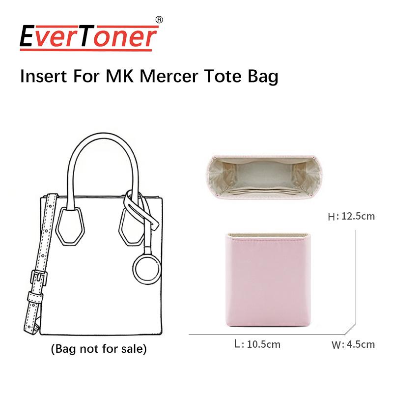 

EverToner Bag Inner Organizer Pouch Nylon Tidy up Storage Cosmetic Bag For m-k Mercer Tote Bag Liner Support Shaper розовый