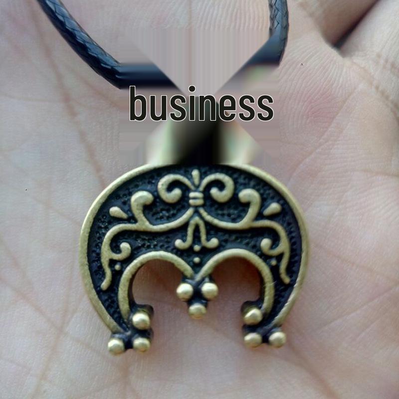 

Винтажное ожерелье-подвеска в виде полумесяца в скандинавском стиле викингов - Женские украшения с античным серебряным славянским шармом античный бронзовый