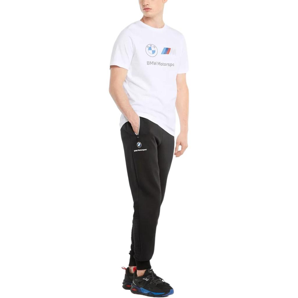 Puma Ss23 Solid Color Logo Cuffed Sweatpants Men Bottoms Black 531188-01