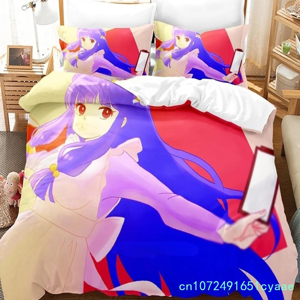 Ranma 1/2 Bedding Set Single Twin Full Queen King Size Bed Set Adult Boys Bedroom Duvetcover Sets 3D Print Anime Bed Sheet Set