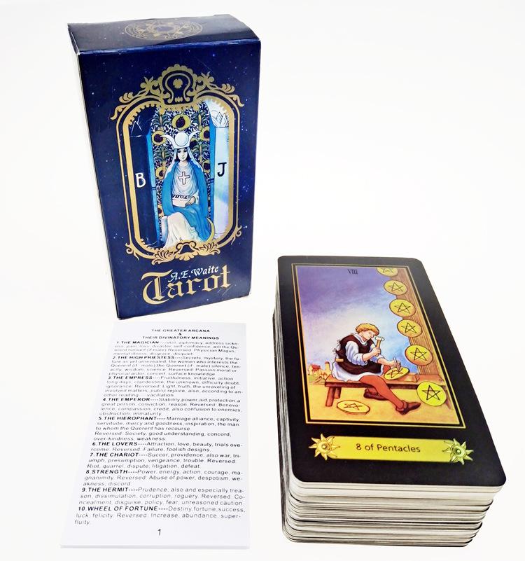 NEW Tarot Cards Holographic Tarot Cards Fortune Guidance Telling Divination Deck Board Game With Guide Booklet