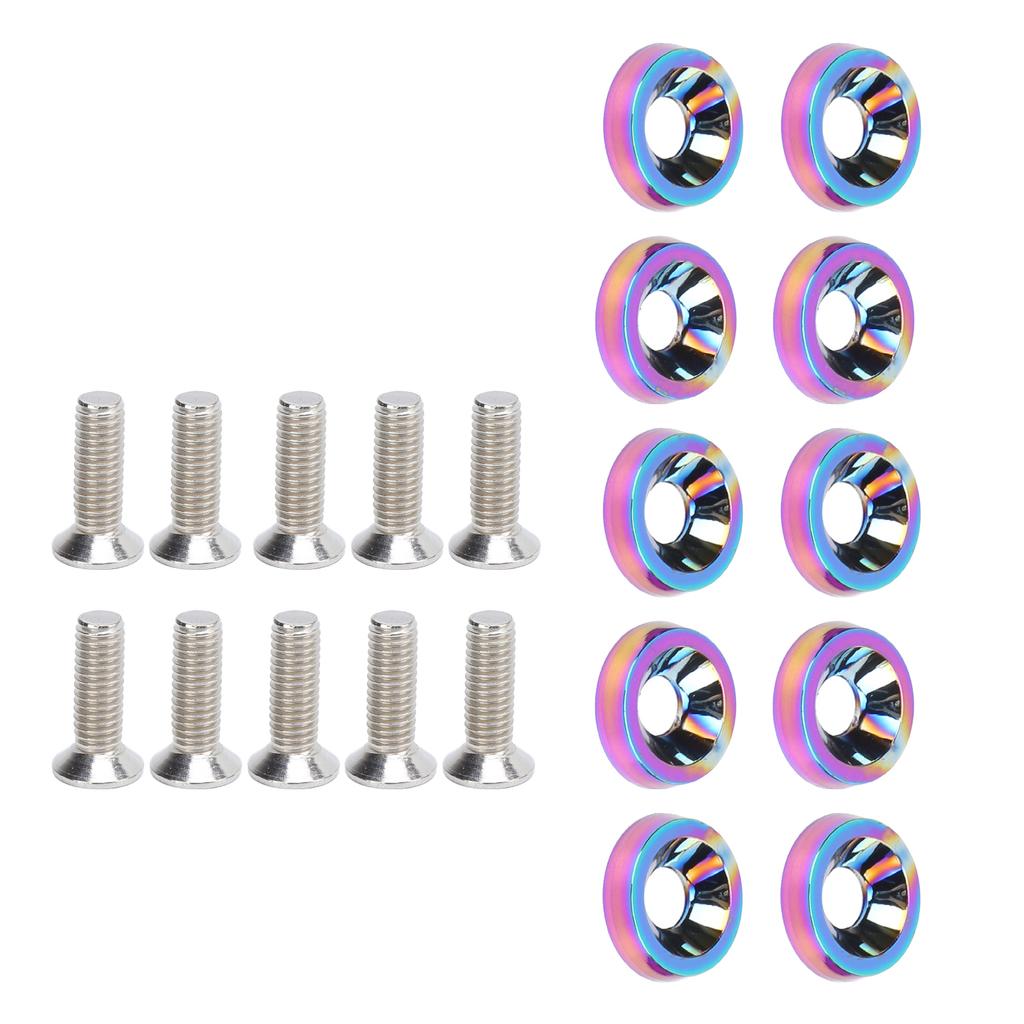 Car Engine Washer Screw M6 Colorful Fastener Kit for Car Modification Decoration