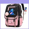 Stitch Cartoon Backpack For Boys Girls With Usb Charge Port
