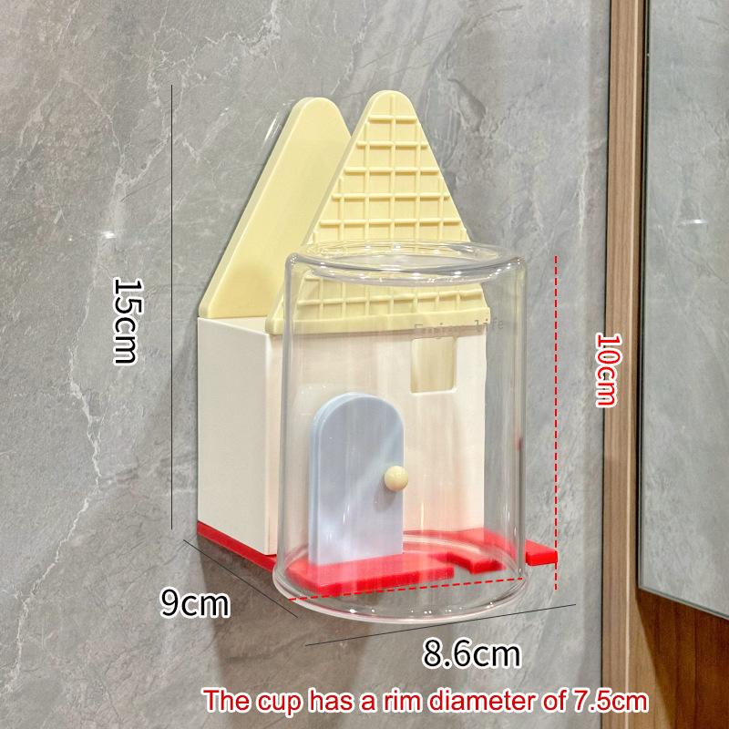 Creative Hanging Toothbru Cup Holder Small House Design Batoom Accories Toothbru Storage Ra For Students
