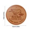Metal Birds Bath Tray Copper Bird Bath Disk Outdoor Feeder Cleaning Accessories Triple-Point Support Purifier Disc Water Bowl