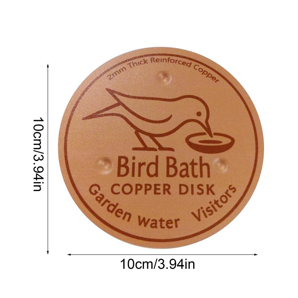 Metal Birds Bath Tray Copper Bird Bath Disk Outdoor Feeder Cleaning Accessories Triple-Point Support Purifier Disc Water Bowl