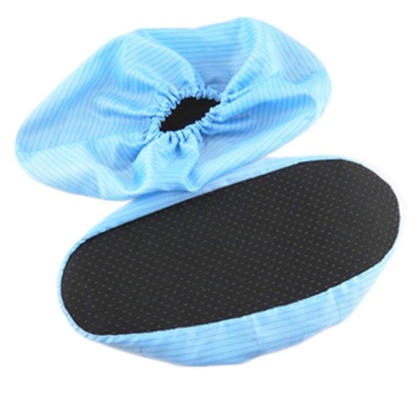 Ams Liangyu Blue Dust-Free Non-Slip Shoe Covers (10 Pairs) One Size