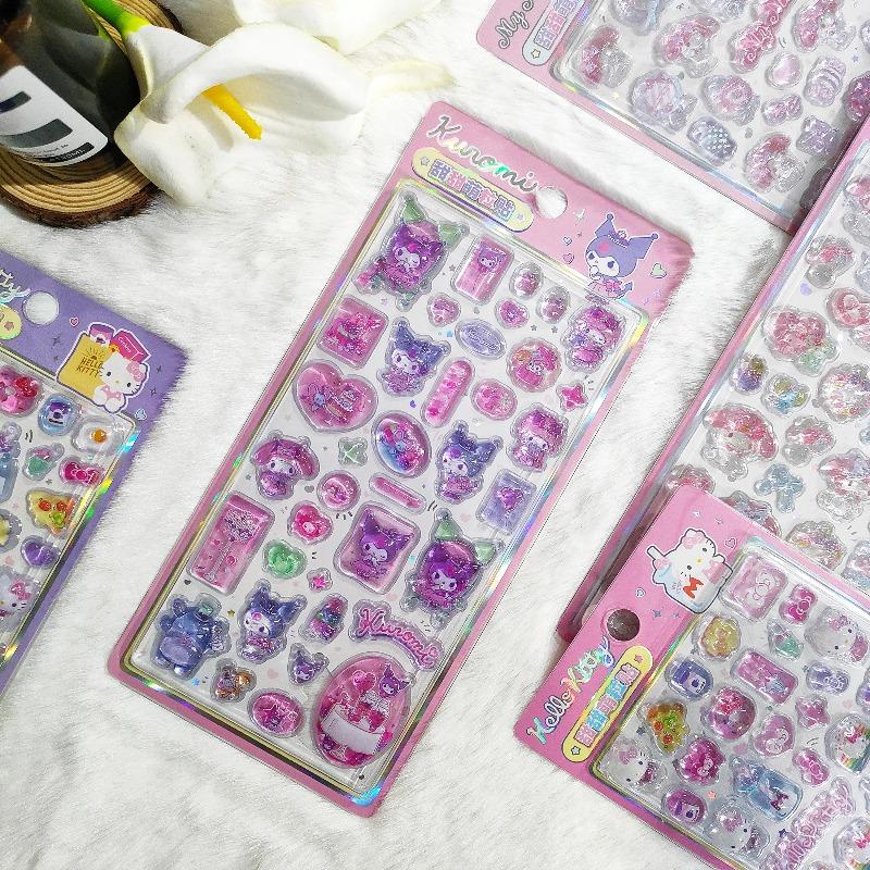 New Cartoon Melody Stickers Anime 3D Toys DIY Crystal Ornament Stickers Decorative Stickers Children's Playthings