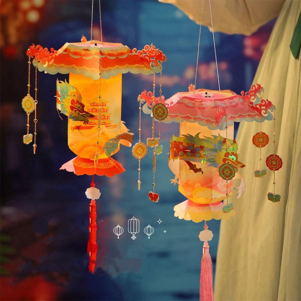 

Chinese Style Dragon Boat Festival Lantern Luminous Portable Lantern New Year