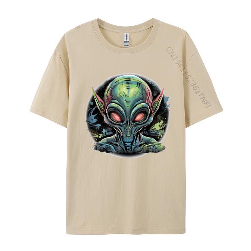 Extraterrestrial Alien T-Shirt Brand New T Shirts Print Tees Cotton Geek Casual Shirts Graphic Tee