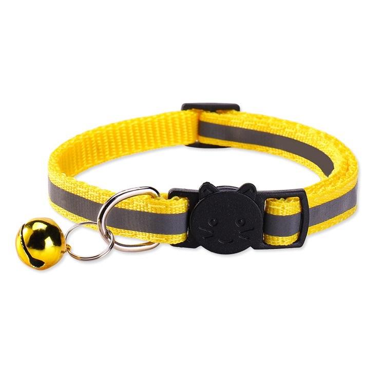 Cat Collar with Bell Cats Necklace Kitten Collar Breakaway  Collar Anti-strangling Armrests for Cat Necklace Pet Strap MBO02