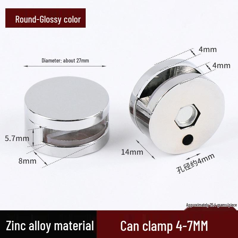 Clip Porta Specchio Cromato in Ferro con Molla per Specchi da Bagno