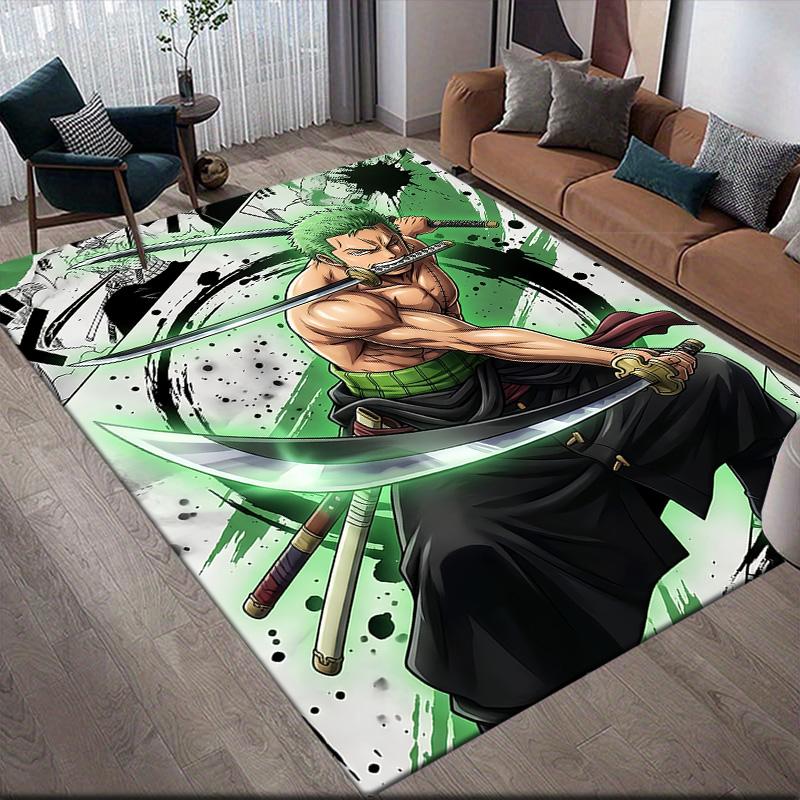 Zoro Theme Anti-Slip Floor Mat, Rectangular Carpet for Bedroom, Sofa Area & Living Room, Perfect Home Decor