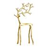 Indoor Festive Ornaments Christmas Reindeer Statue, Small Deer Sculpture Figurine, Modern Elegant Office Desk Decorations Holiday Decor for Tabletop,