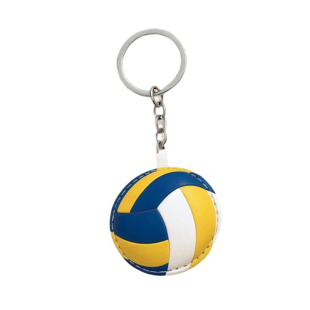 Leather Key Ring Basketball Football Baseball Theme Pocket Hug Keychain for Gift Card Holders and Daily Accessories