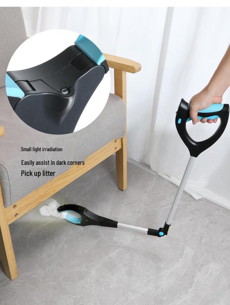 Collapsible Long-Handled Trash Picker Tongs - Household Sanitation Tool