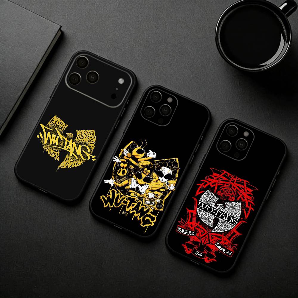 Wu-Tang Wu T-Tang C-Clan-N U-Ultra Custodia per Telefono Per iPhone 17pro,16,15,14,13,12,11 Plus,Pro Max,XS,Morbida Cover Nera in Silicone